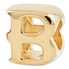 Sterling Silver Gold-plated Reflections Letter B Bead