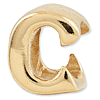 Sterling Silver Gold-plated Reflections Letter C Bead