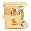 Sterling Silver Gold-plated Reflections Letter E Bead