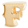 Sterling Silver Gold-plated Reflections Letter F Bead