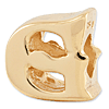 Sterling Silver Gold-plated Reflections Letter G Bead
