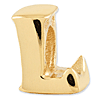 Sterling Silver Gold-plated Reflections Letter L Bead