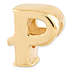 Sterling Silver Gold-plated Reflections Letter P Bead