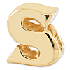 Sterling Silver Gold-plated Reflections Letter S Bead
