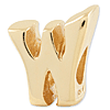 Sterling Silver Gold-plated Reflections Letter W Bead