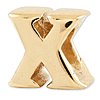Sterling Silver Gold-plated Reflections Letter X Bead