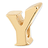 Sterling Silver Gold-plated Reflections Letter Y Bead