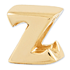 Sterling Silver Gold-plated Reflections Letter Z Bead