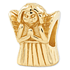 Sterling Silver Gold-plated Reflections Praying Angel Bead