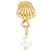 Sterling Silver Gold-plated Reflections Shell and Pearl Dangle Bead