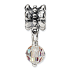 Sterling Silver Reflections Clear Crystal Dangle Bead