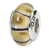 Sterling Silver Reflections Yellow Hand-blown Glass Bead