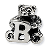 Sterling Silver Reflections Kids Letter B Bead