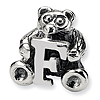 Sterling Silver Reflections Kids Letter F Bead