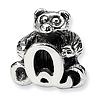 Sterling Silver Reflections Kids Letter Q Bead