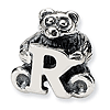 Sterling Silver Reflections Kids Letter R Bead