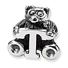 Sterling Silver Reflections Kids Letter T Bead