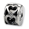 Sterling Silver Reflections Kids Heart Clip Bead