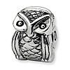 Sterling Silver Reflections Kids Owl Clip Bead
