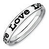Sterling Silver Stackable Expressions Enameled Love Ring