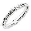 Sterling Silver 1/8 ct Diamond Stackable Ring