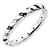 Sterling Silver 1/5 ct Black and White Diamond Ring