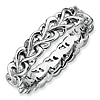 Sterling Silver Stackable Expressions Intertwined Heart Ring