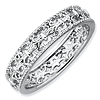 Sterling Silver Stackable Expressions 4.5mm Fleur De Lis Ring