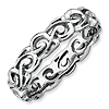 Sterling Silver Stackable Expressions Patterned Ring