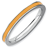 Sterling Silver Stackable Expressions Orange Enameled 2.25mm Ring