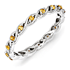 Sterling Silver 1/4 ct Citrine Eternity Ring