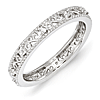 Sterling Silver 1/5 ct White Topaz Eternity Ring