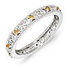 Sterling Silver 1/6 ct Citrine Eternity Ring