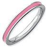 Sterling Silver Stackable Expressions Pink Enameled 2.25mm Ring