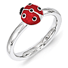 Sterling Silver Stackable Ladybug Ring