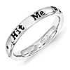 Sterling Silver Stackable Hit Me With Your Best Shot Ring