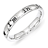 Sterling Silver Stackable I'm in the Mood for Love Ring