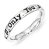 Sterling Silver Stackable Only You Ring