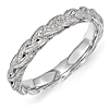 Sterling Silver Stackable Braided Twist Ring