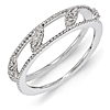 Sterling Silver Diamond Stackable Ring Jacket