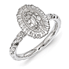 Sterling Silver Stackable Oval Ring