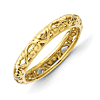 Gold-plated Sterling Silver Stackable Scroll Hearts Ring