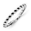 Sterling Silver Stackable Antiqued Twist Ring