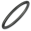 Black-plated Sterling Silver Stackable 1.5mm Satin Ring