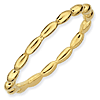 Gold-plated Sterling Silver Stackable 1.5mm Rice Bead Ring