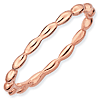 18kt Rose Gold-Plated Sterling Silver Rice Bead Ring