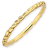 18kt Gold-plated Sterling Silver Stackable 1.5mm Twist Ring