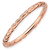 18kt Rose Gold-plated Sterling Silver Stackable Twist Ring
