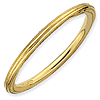 18kt Gold-plated Sterling Silver Stackable 1.5mm Ring Step-down Edges