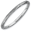 Sterling Silver Stackable 1.5mm Step-down Ring